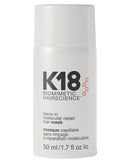 K18 biomimetic hairscience leave-in molecular repair hair mask container on a white background