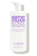 Shampoo bottle labeled 'Keep My Colour Blonde' by Eleven Australia on a white background - Hair care Canada