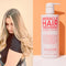 Woman with long blonde hair next to a bottle of 'Miracle Hair Treatment Conditioner' by Eleven Australia - Hair Care Canada