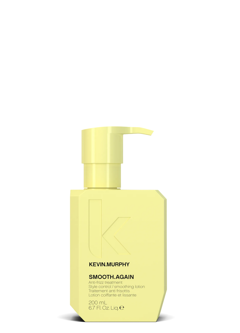 Yellow bottle of Kevin Murphy Smooth Again product on a white background - Hair Care Canada