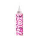 Pink bottle of amika hair product with floral design on a white background - Hair Care Canada