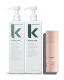 Two Kevin Murphy hair care products and a pink bottle on a white background - Hair Care Canada