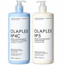 Two pump bottles of Olaplex No. 4C Bond Maintenance Clarifying Shampoo and No. 5 conditioner - Hair Care Canada