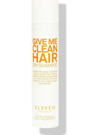 Dry shampoo bottle labeled 'Give Me Clean Hair' by Eleven Australia on a white background - Hair Care Canada