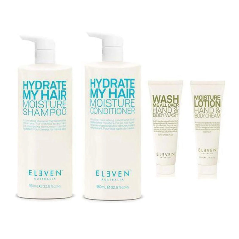 Eleven Australia Hydrate My Hair Shampoo & Conditioner Duo (960ML Each) – Deep hydration for dry hair | Hair Care Canada