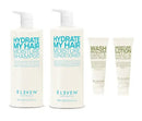 Eleven Australia Hydrate My Hair  shampoo and conditioner bottles on white background - Hair Care Canada