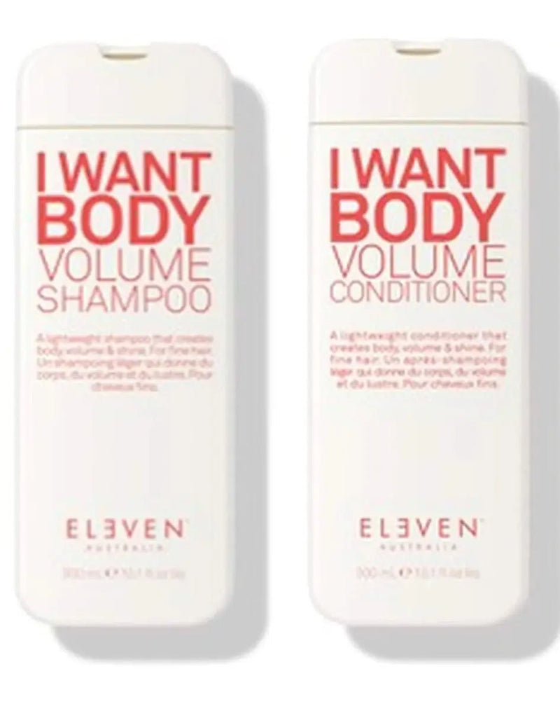 Eleven Australia I Want Body Shampoo & Conditioner Set (300ml) – Lightweight volume for fine hair | Hair Care Canada