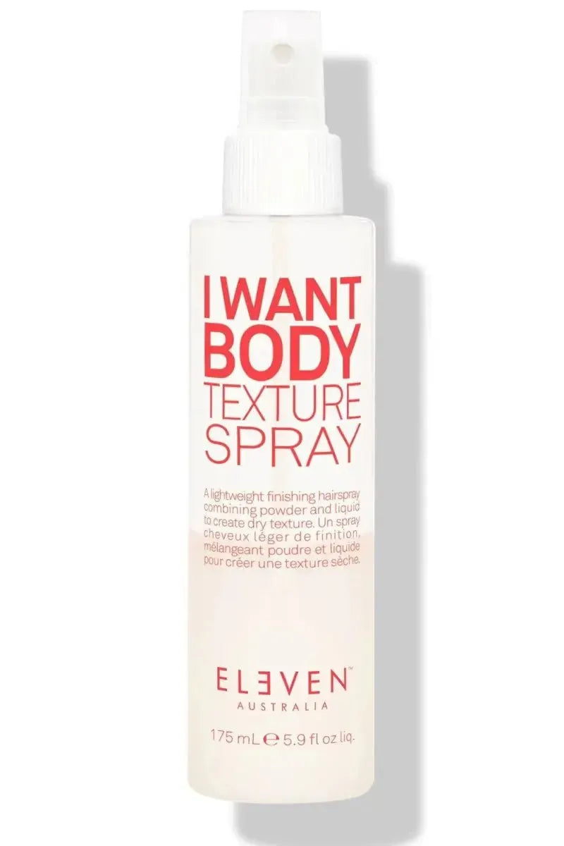Body texture spray bottle labeled 'I Want Body Texture Spray' by Eleven Australia on a white background - Hair Care Canada