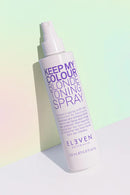 Blonde toning spray bottle on a pastel gradient background - Hair Care Canada