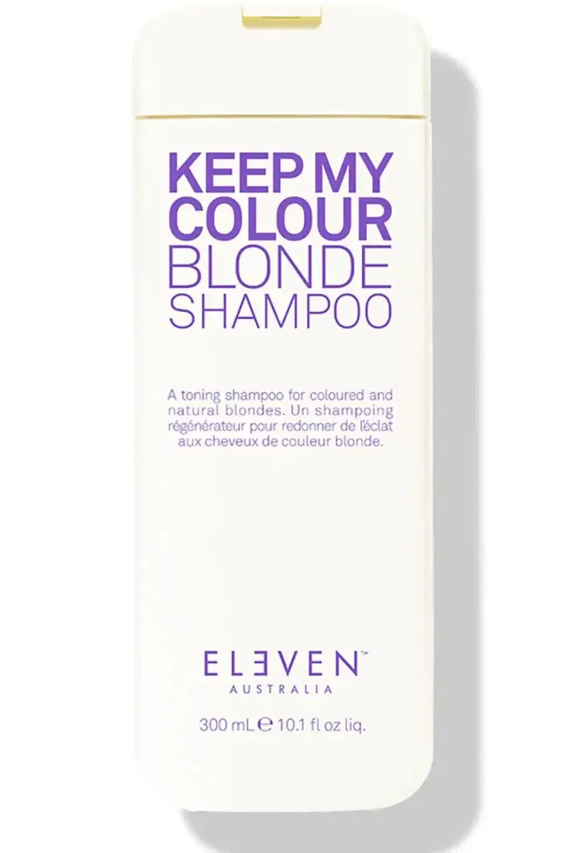 Shampoo bottle labeled 'Keep My Colour Blonde Shampoo' by Eleven Australia on a white background - hair care Canada