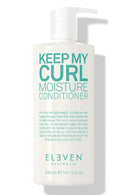 Conditioner bottle labeled 'Keep My Curl Moisture Conditioner' by Eleven Australia on a white background - hair Care Canada