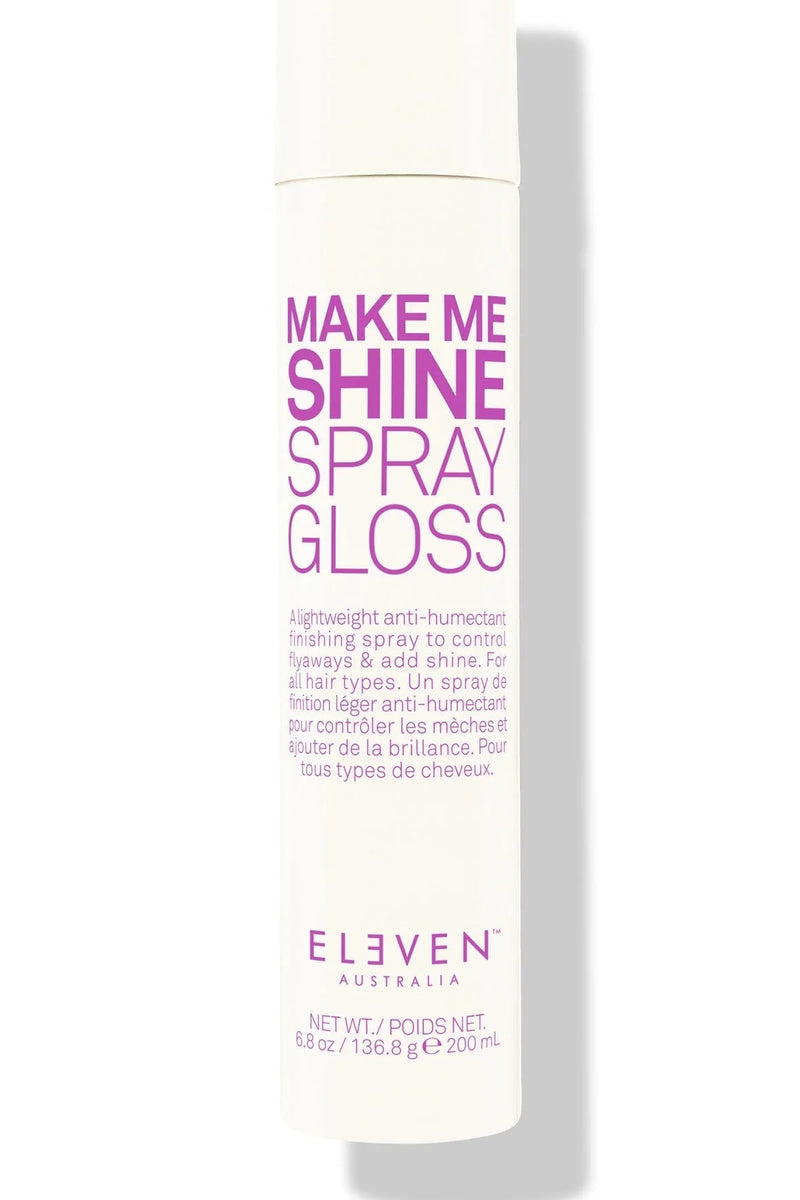 Make Me Shine Spray Gloss bottle by Eleven Australia on a white background - Hair Care Canada