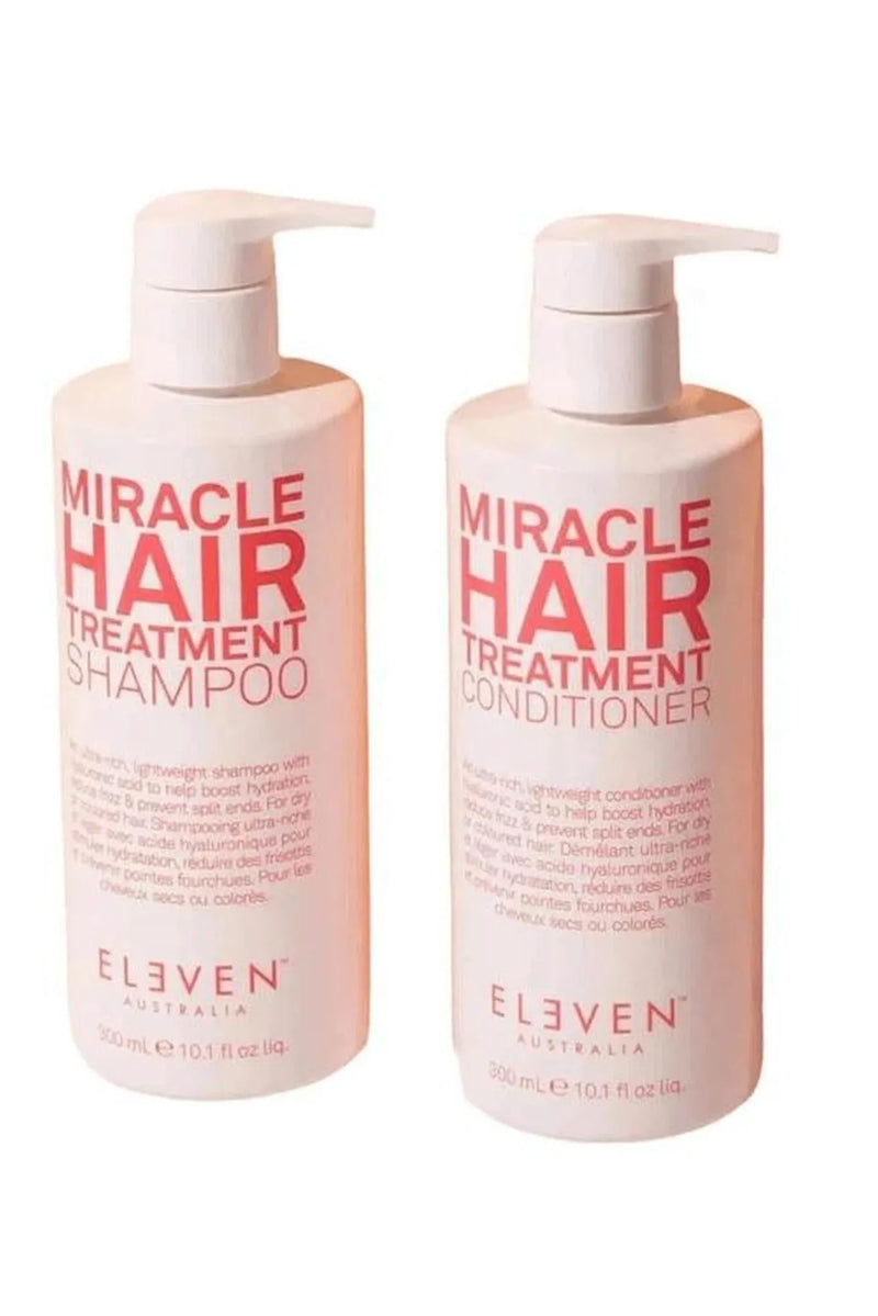 Eleven Australia Miracle Hair Treatment Shampoo & Conditioner Duo 300mL – Hydration and frizz control | Hair Care Canada