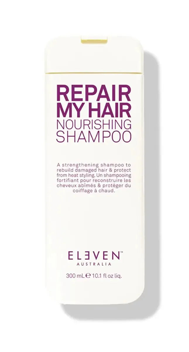 Shampoo bottle labeled 'Repair My Hair Nourishing Shampoo' by Eleven Australia on a white background - Hair Care Canada