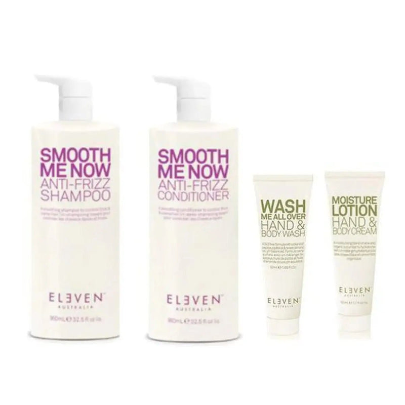 Eleven Australia Smooth Me Now Anti-Frizz Shampoo & Conditioner Duo (960ML Each) – Gift Set Canada – professional hair care | Hair Care Canada
