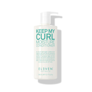 Conditioner bottle labeled 'Keep My Curl Moisture Conditioner' by Eleven on a white background-Hair Care Canada