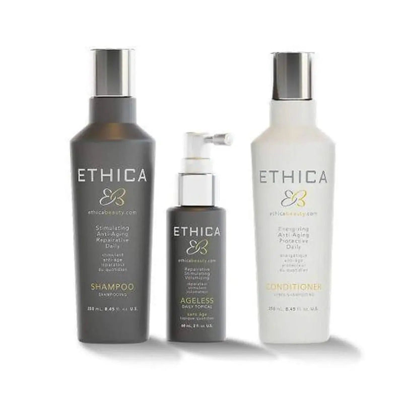 Ethica Hair Care Trio – Gift Set (Canada) – professional anti-aging scalp and hair system | Hair Care Canada