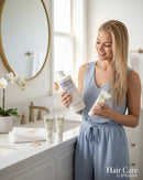 Eleven Australia Keep My Blonde Shampoo & Conditioner Duo 960ml, a purple hair set for blonde hair, with bonus body wash and lotion.