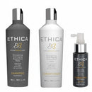 Hair Care Canada Ethica Hair Care Trio: shampoo, conditioner, and corrective topical for strength, repair, and growth.