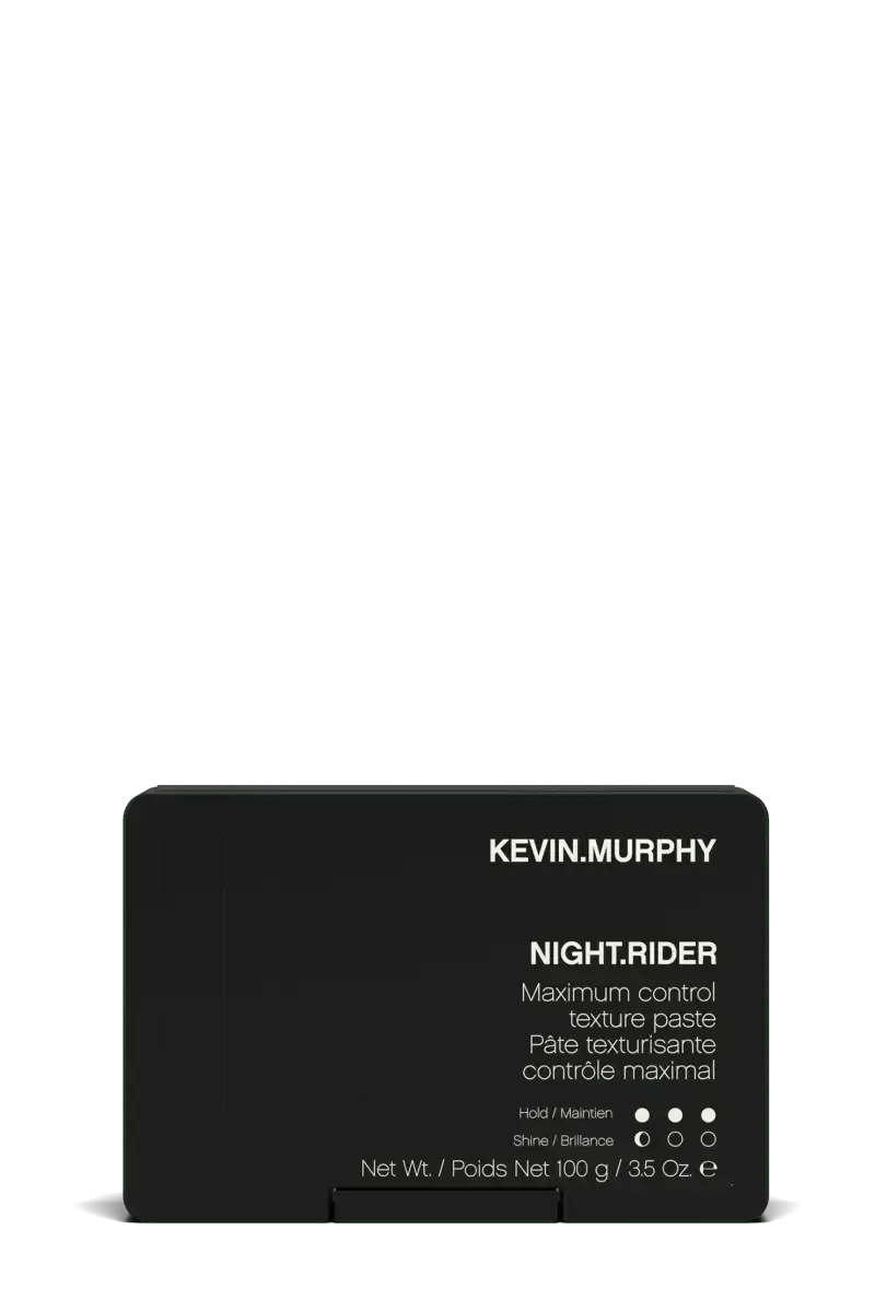 Kevin Murphy Night.Rider hair product packaging on a white background - Hair Care Canada