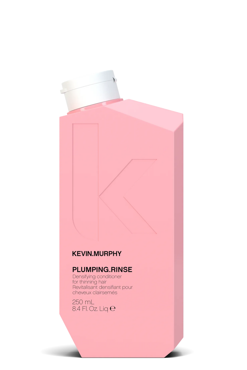 Pink bottle of Kevin Murphy Plumping Rinse on a white background - Hair Care Canada