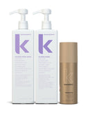Two Kevin Murphy shampoo bottles and a serum on a white background - Hair Care Canada