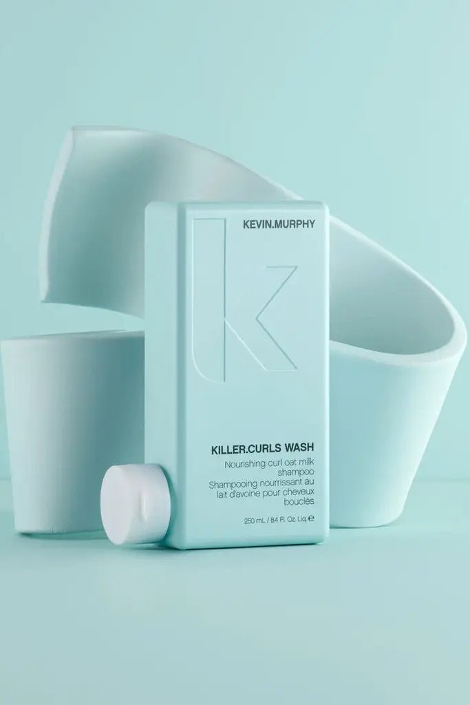 Kevin Murphy Killer Curls Wash bottle with packaging on a light blue background - Hair Care Canada