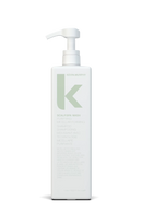 White bottle with pump and 'k' logo on a white background - Hair Care Canada