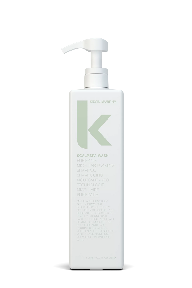 White bottle with pump and 'k' logo on a white background - Hair Care Canada