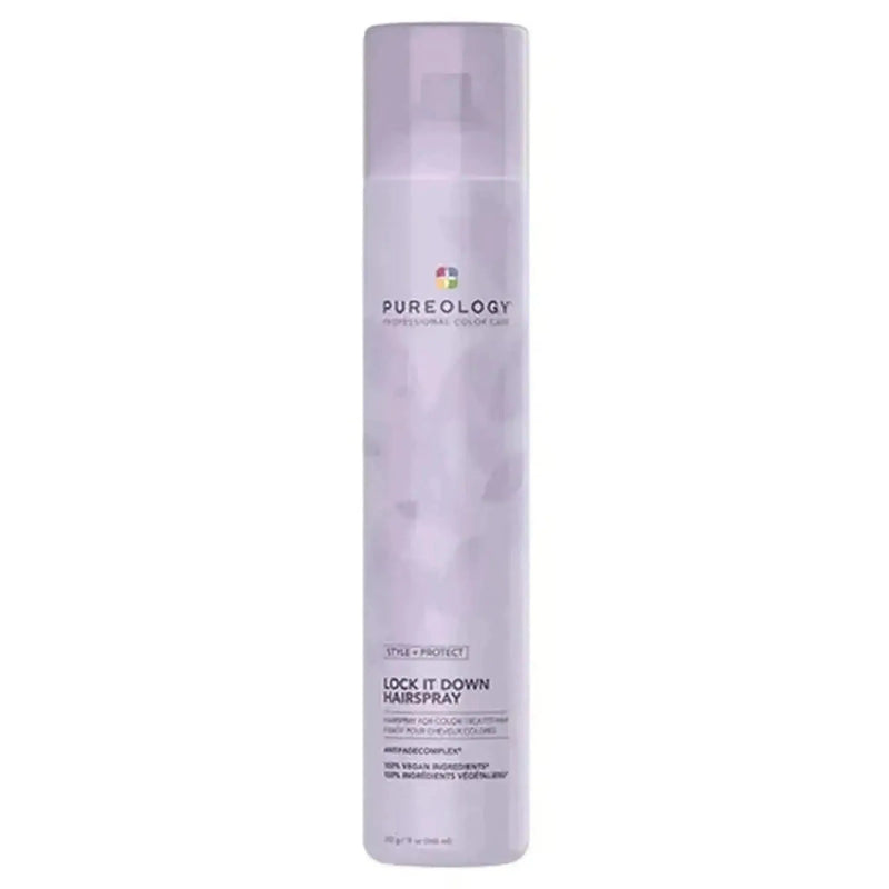 Pureology Lock It Down – Hairspray (Canada) – maximum hold, frizz resistance for color-treated hair | Hair Care Canada